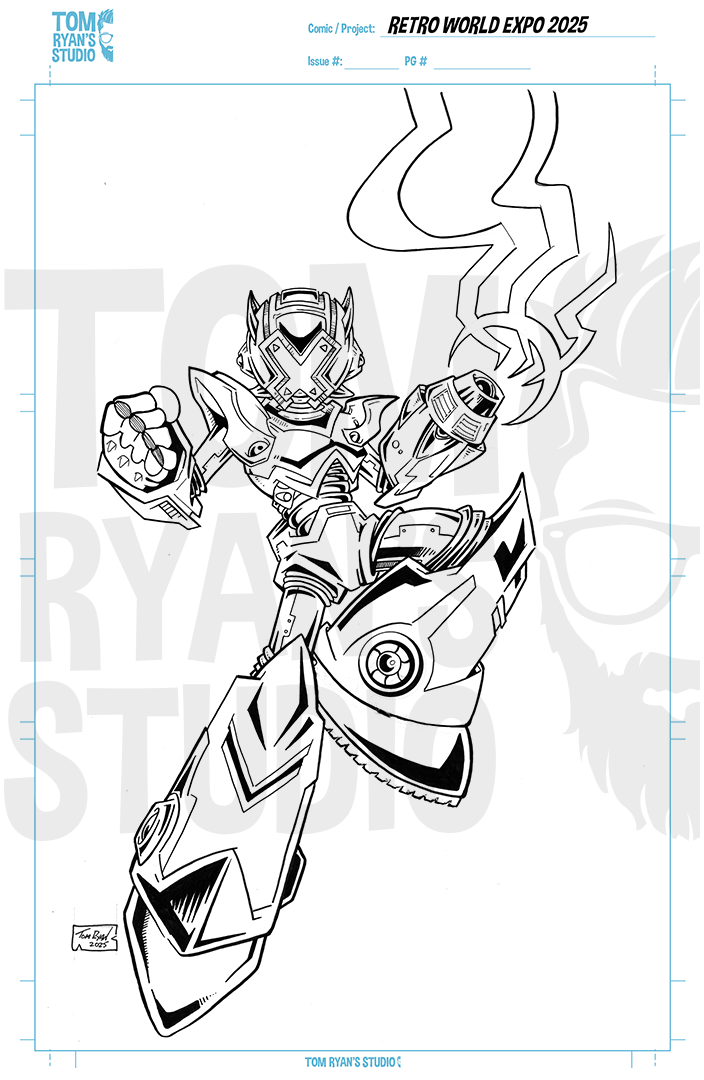 Retro World Expo, Mega Man X, Pen and Ink, Comic Art